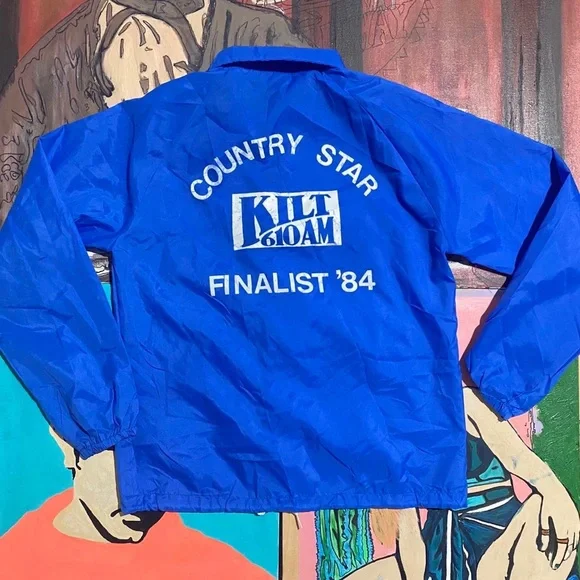 Vintage 80s 1984 KILT 610 AM Country Star Finalist Contestant Jacket - Picture 4 of 4